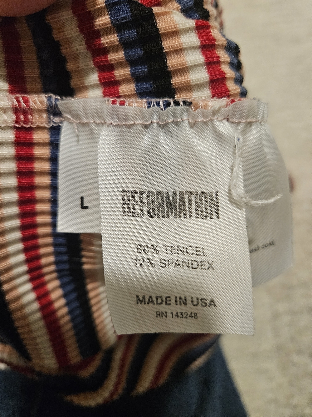 Reformation Striped Ribbed Tank Top - Picture 4 of 4